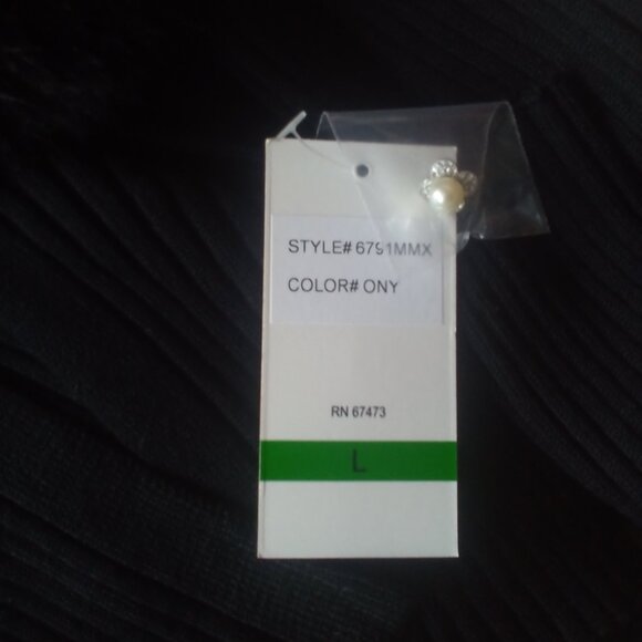 🎀TAYLOR Onyx Mini Sweater Dress w/Faux Fur Collared Cardigan Set  (L) NWT - Picture 6 of 11